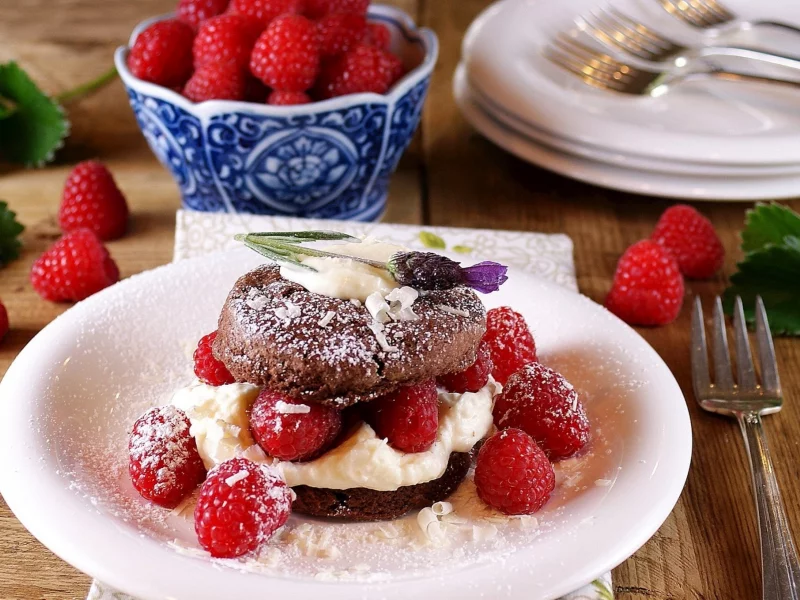 крем, dessert, сладкое, торт, малина, десерт, пирожное, еда