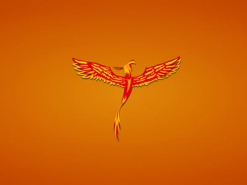 phoenix, красноватый фон, fenix, красная, птица, феникс