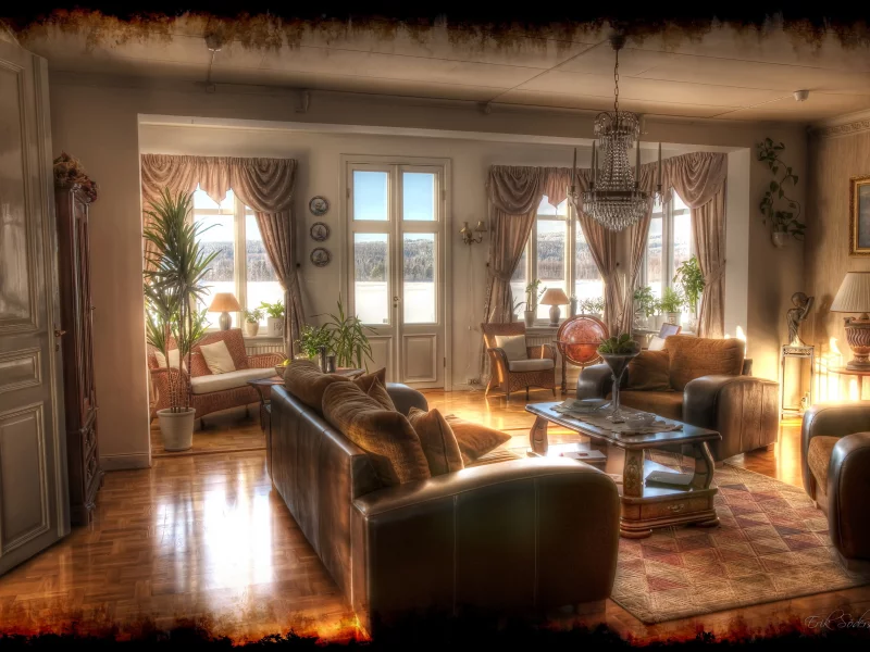 ретро, фото, люстра, hdr, интерьер, диван