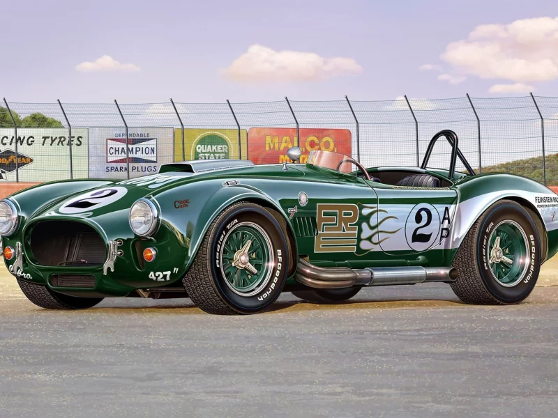 британский, cobra, 427, арт, гоночный, спортивый, shelby