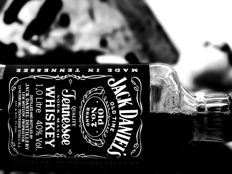 бутылка, jack daniels, виски, алкоголь, спиртное