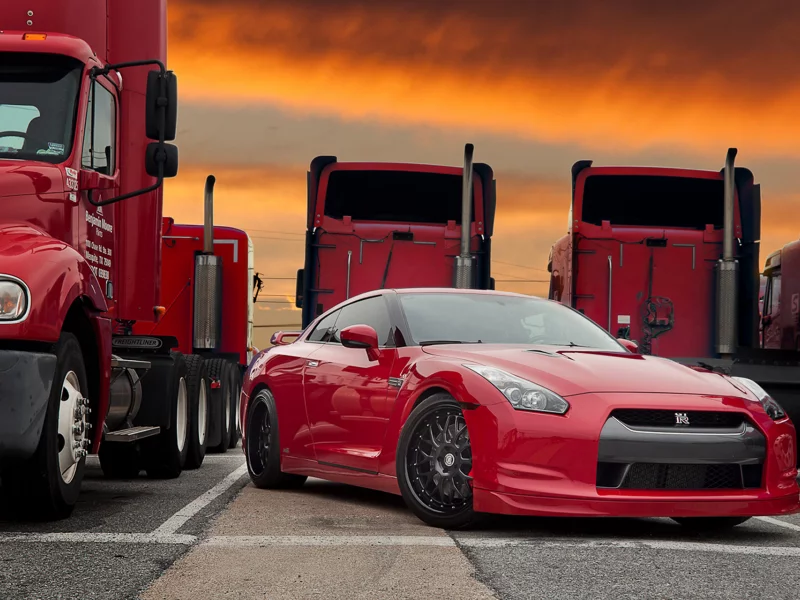 грузовик, авто, стоянка, машины, тюнинг, nissan, gtr