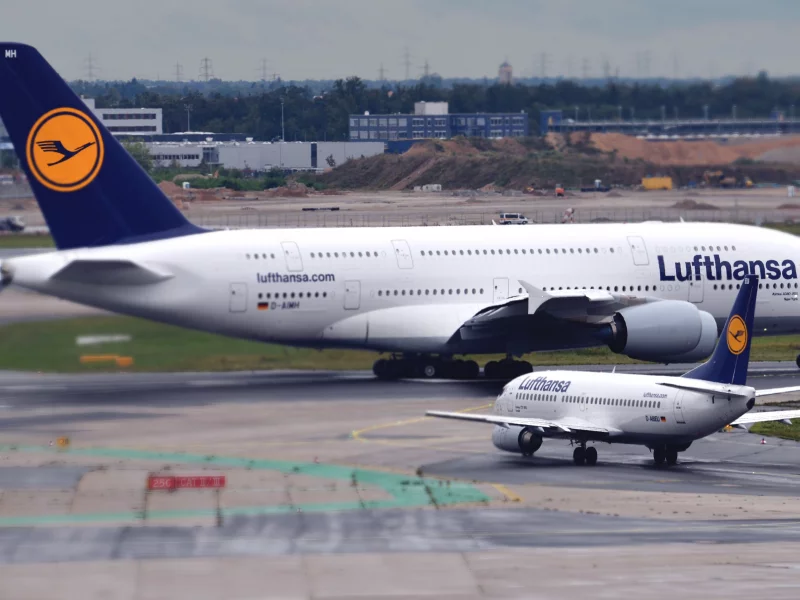 lufthansa, airbus, boeing, самолет, два, взлетная полоса, a380, 737