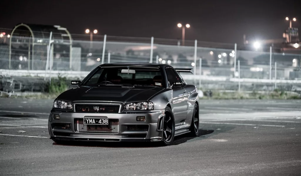 nissan, на улице, машина, skyline, r34, gt-r, авто
