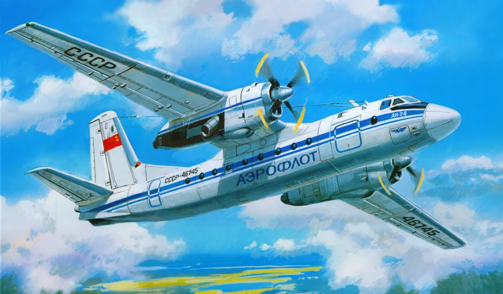 ан-24, самолёт, авиация, пассажирский, турбовинтовой
