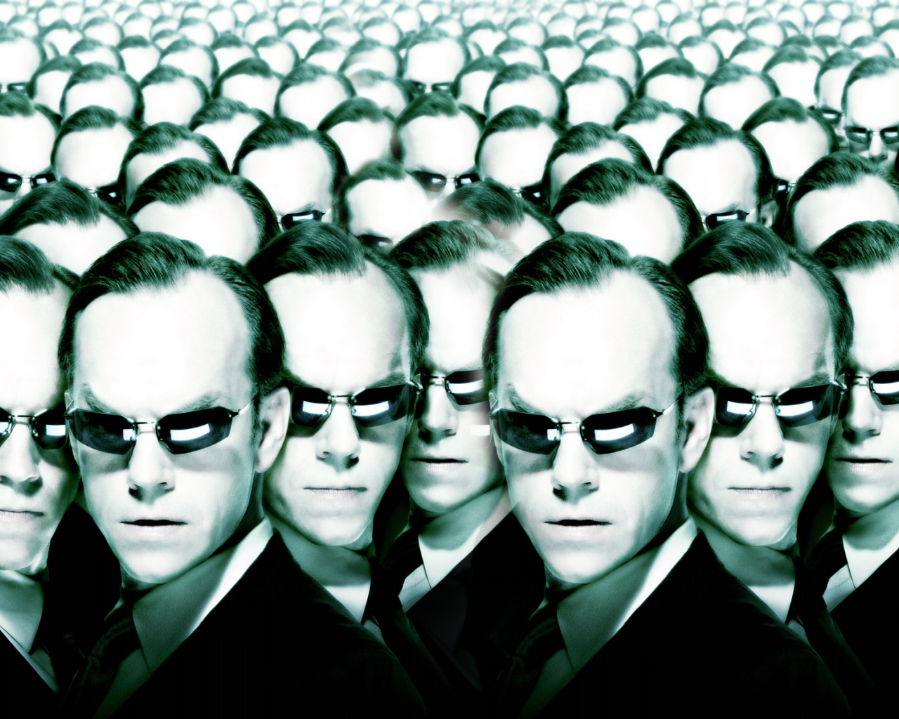 the matrix, очки, агент смит, матрица, головы, много