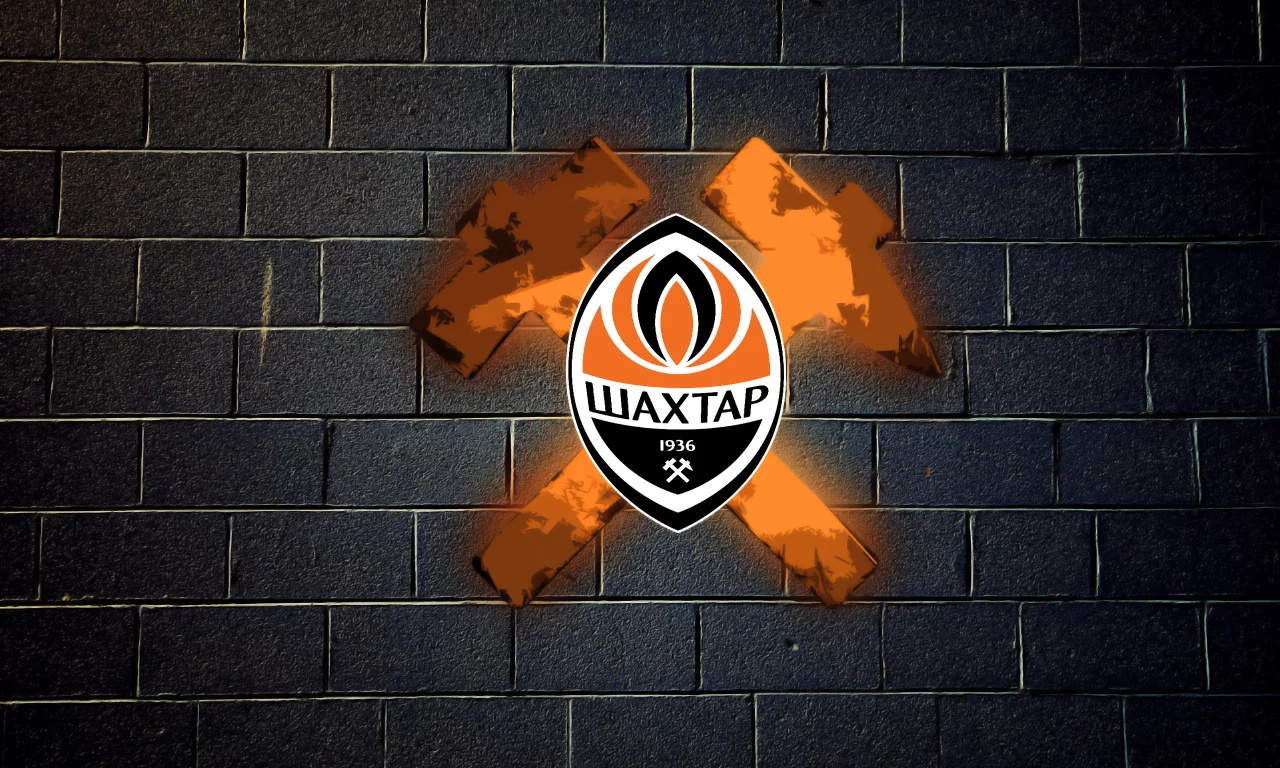 молоты, фон, стена, спорт, шахтер, футбол, логотип, фк