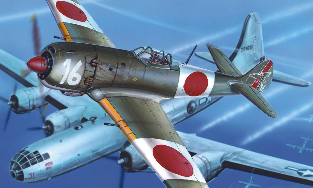 истребитель, самолёты, арт, японский, tachikawa ki-106, небо