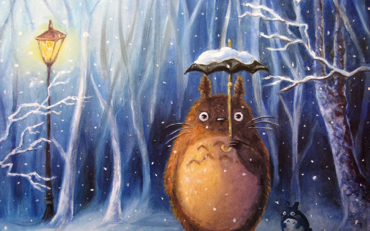 my neighbor totoro, мой сосед тоторо, villasukka, chibi totoro, арт, totoro