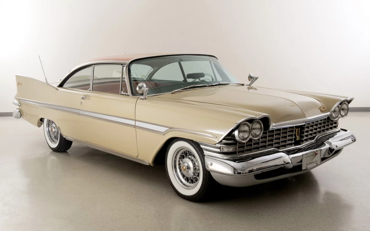 hardtop, coupe, plymouth, fury, ретро, автомобиль, плимут, 1959