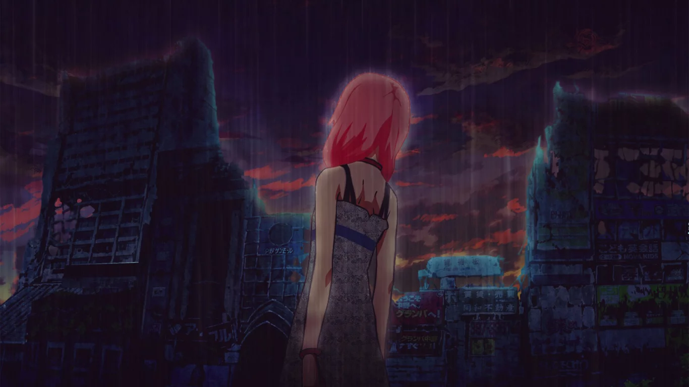 guilty crown, корона греха, инори, разрушения