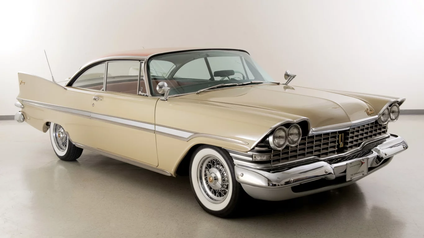 hardtop, coupe, plymouth, fury, ретро, автомобиль, плимут, 1959