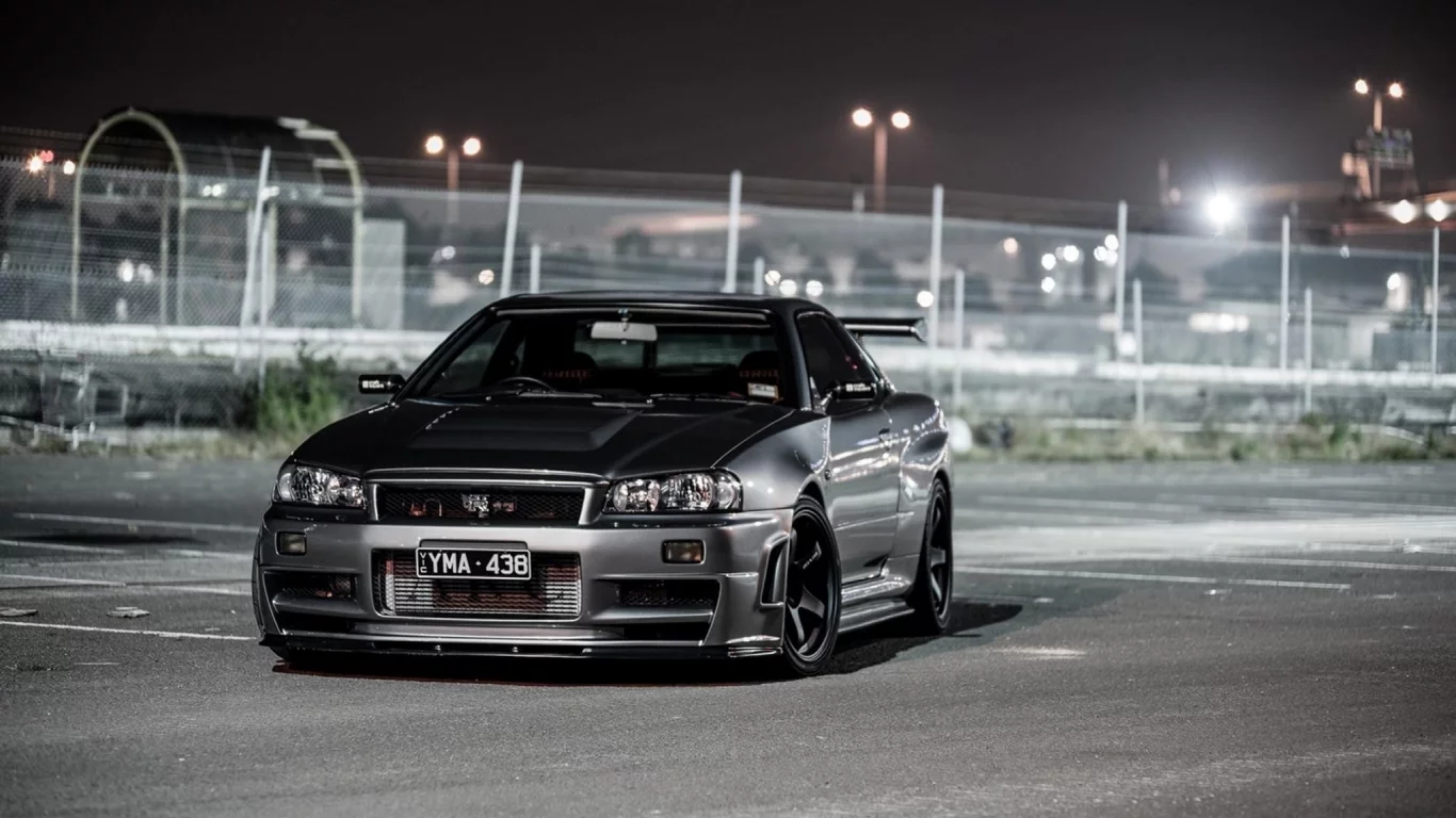 nissan, на улице, машина, skyline, r34, gt-r, авто