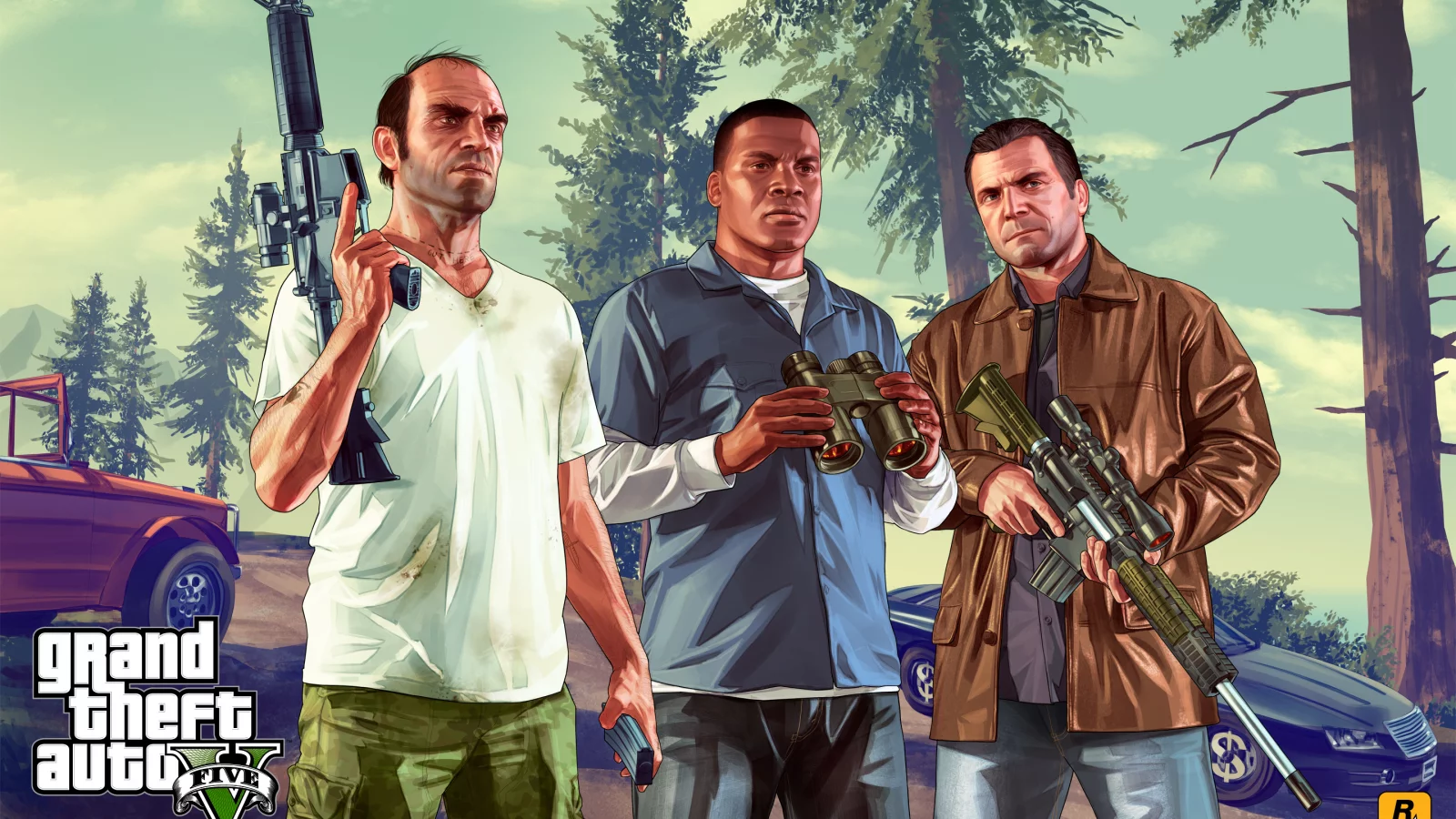 майкл, grand theft auto v, тревор, rockstar games, франклин