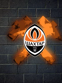 молоты, фон, стена, спорт, шахтер, футбол, логотип, фк