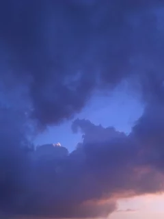 небо, облака, закат, вечер, зоря