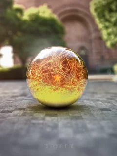 стеклянный шар, рендер, макро, dragon ball