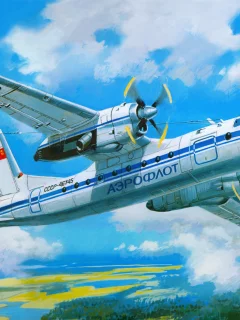 ан-24, самолёт, авиация, пассажирский, турбовинтовой
