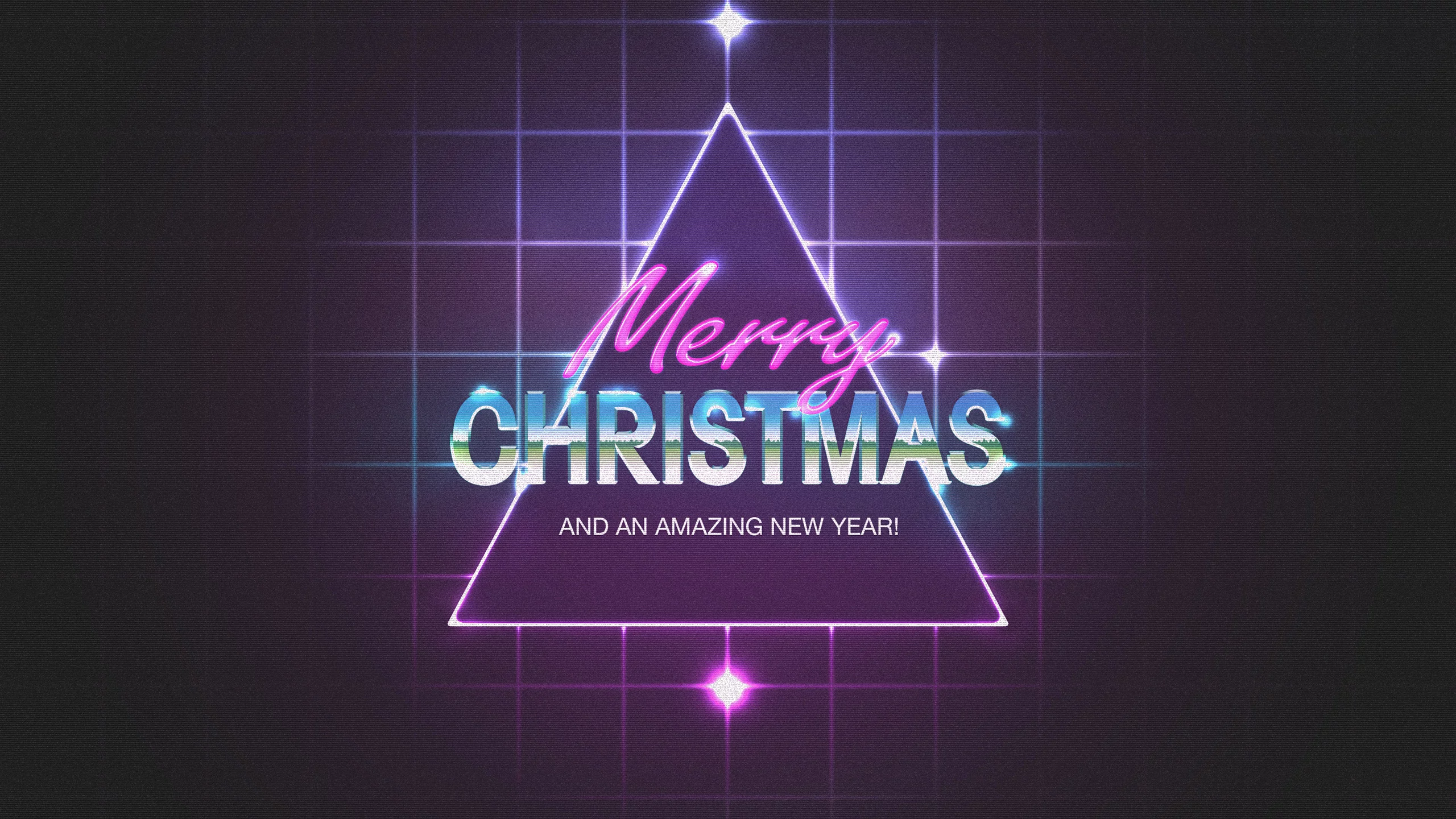 новый год, рождество, new year, merry chrismas, неон, треугольник