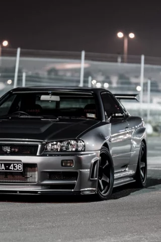 nissan, на улице, машина, skyline, r34, gt-r, авто