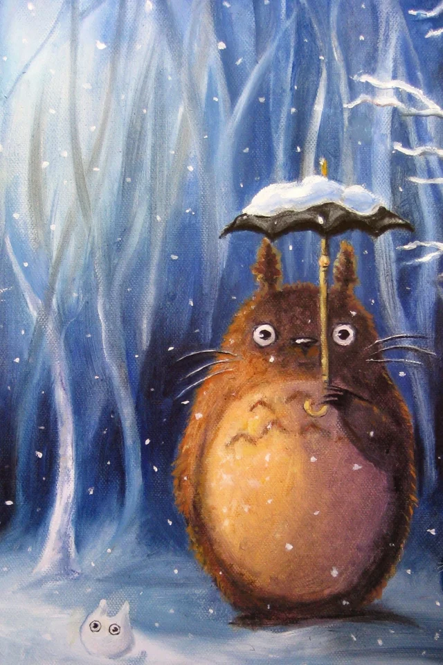 my neighbor totoro, мой сосед тоторо, villasukka, chibi totoro, арт, totoro