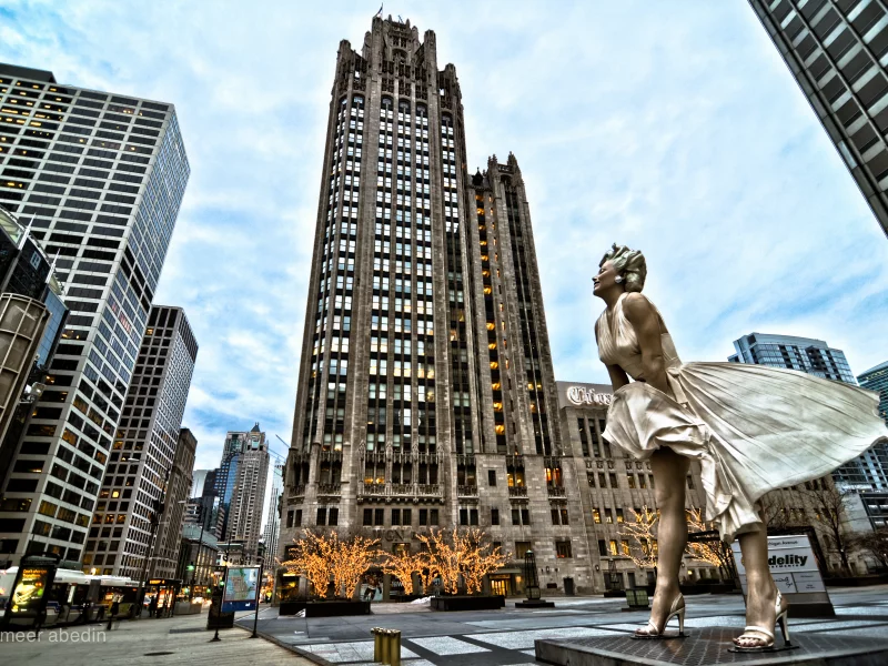 чикаго, иллинойс, marilyn monroe, chicago, небоскребы