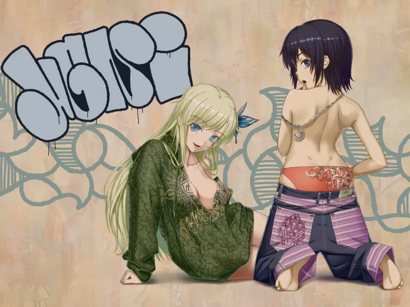 девушки, mikazuki yozora, kashiwazaki sena, фон, арт, boku wa tomodachi ga sukunai