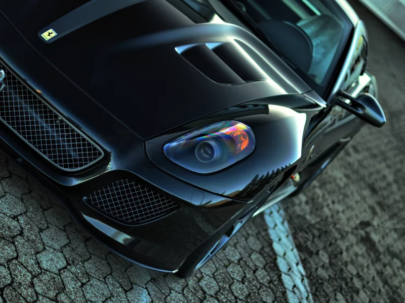 599, феррари, 599, черный, gto, black, гто, ferrari