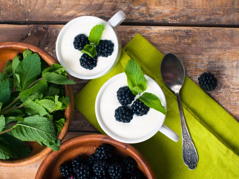 milk, dessert, blueberry, yogurt, еда, йогурт, десерт, крем, cream