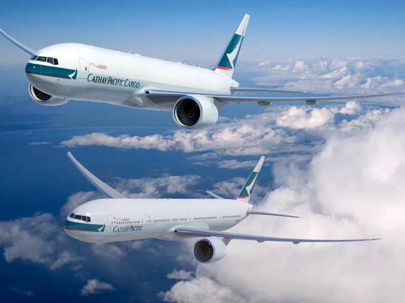 777, cathay pacific, авиация, грозовой, boeing, самолет, в воздухе