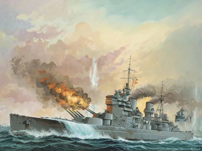 море, _кинг джордж v_, 27 мая 1941 года, арт