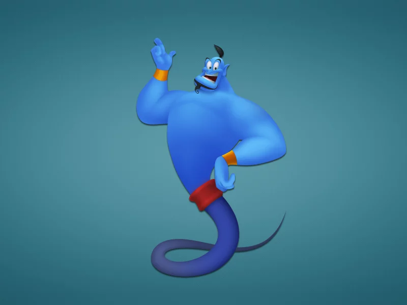 дисней, disney, джин, синий фон, аладдин, aladdin