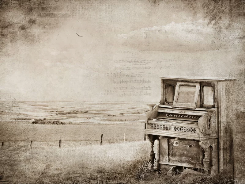 vintage, piano, textures