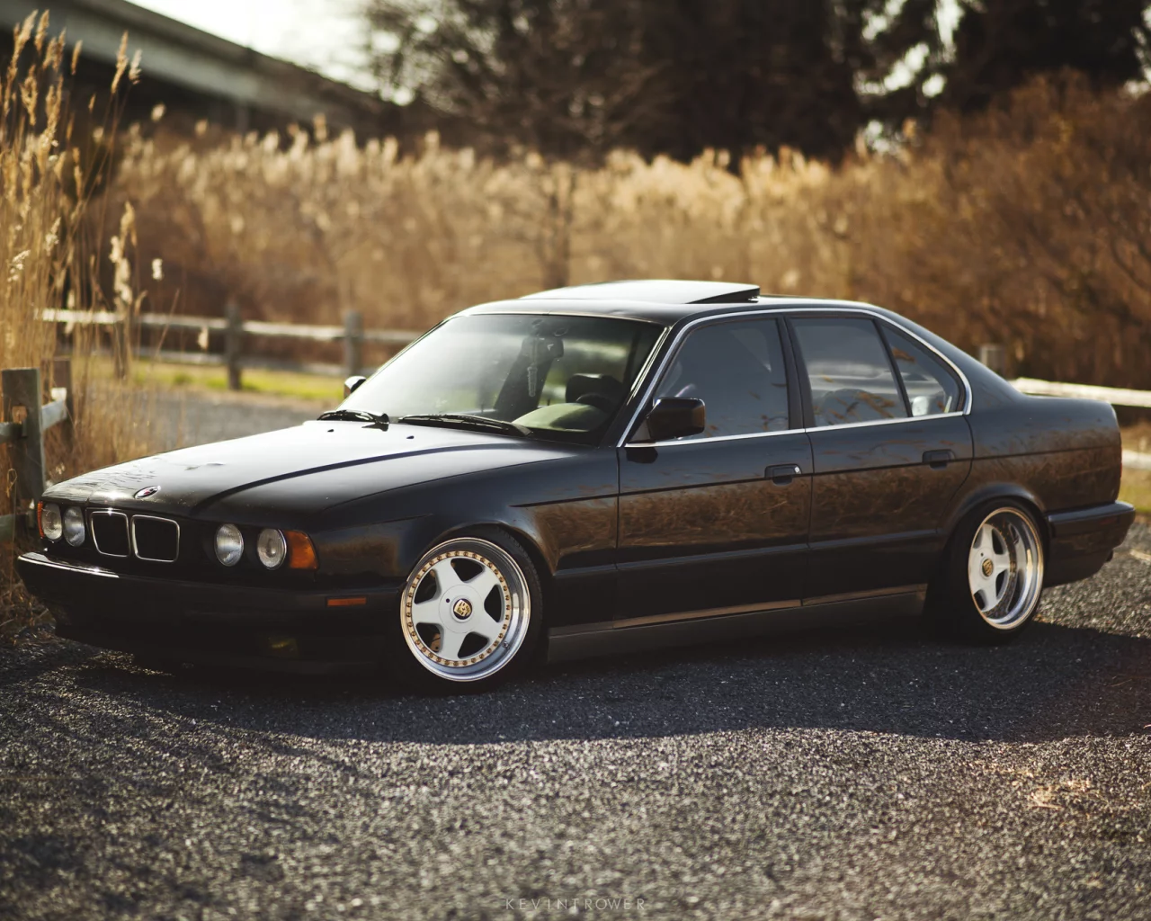 бмв, black, 525, bmw, черная, e34, 5 серия, tuning