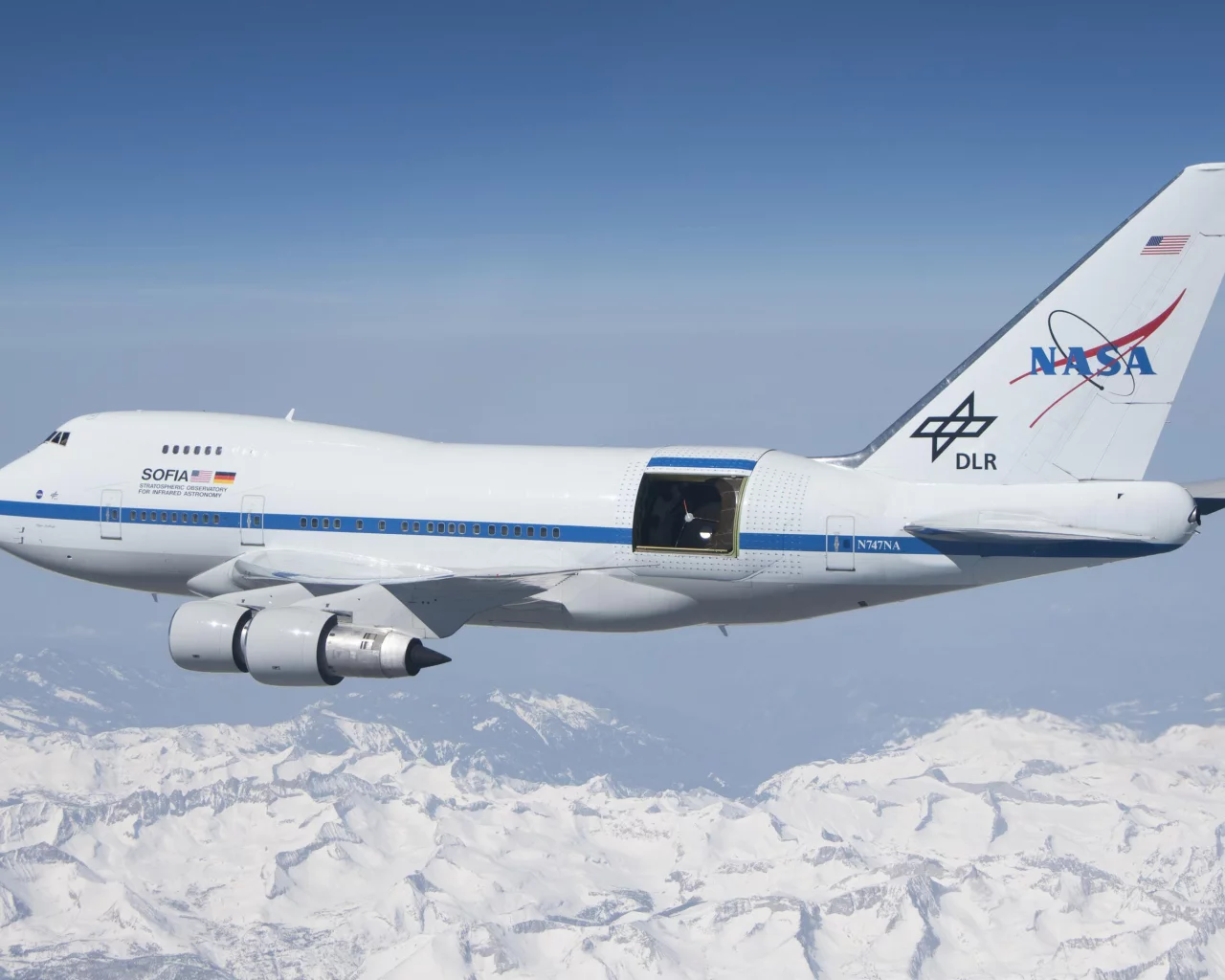 sofia, boeing 747sp, dlr, инфракрасный телескоп, nasa, стратосфера