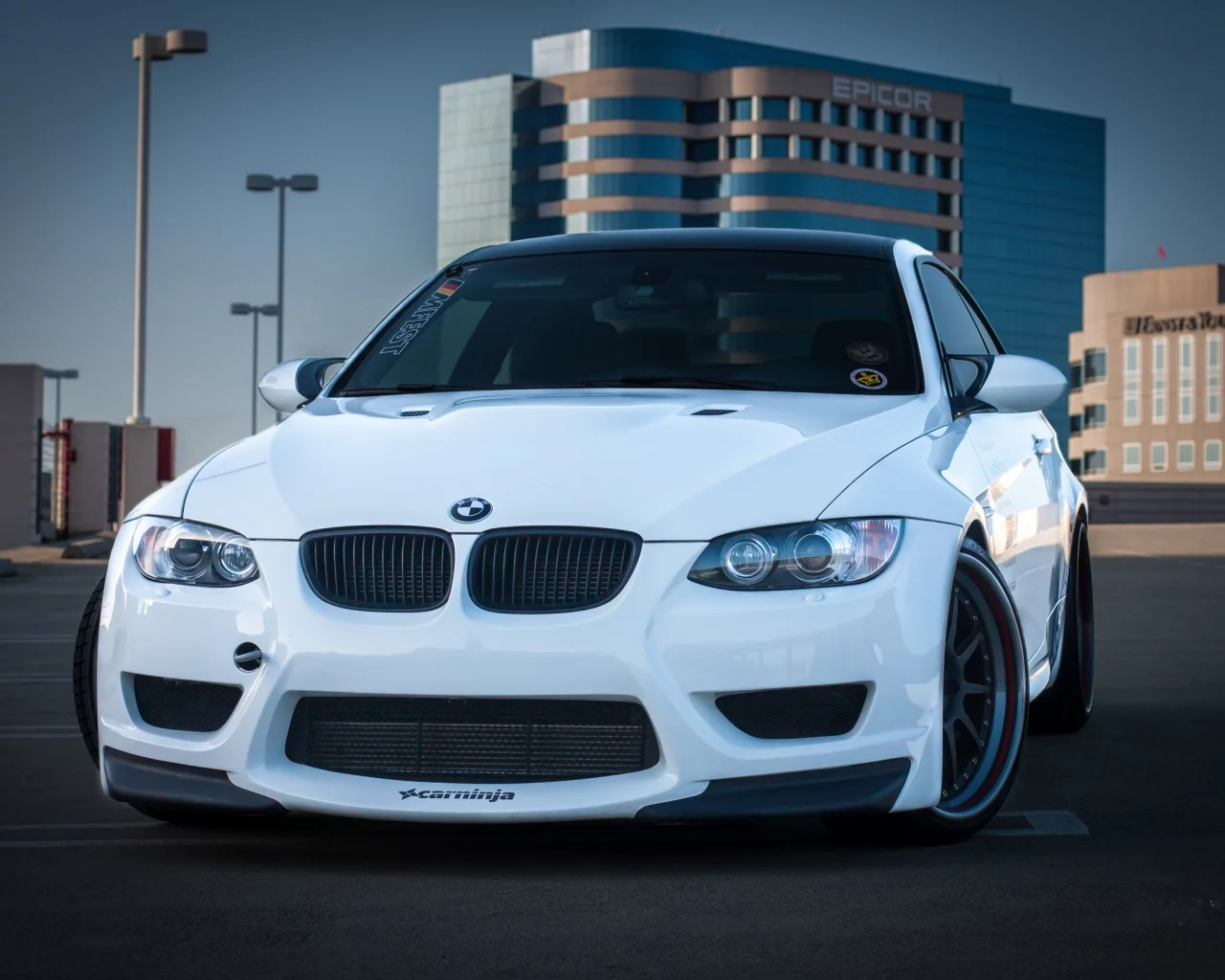 bmw, крыша, epicor, парковка, бмв, m3, e92, building, белый, parking, white