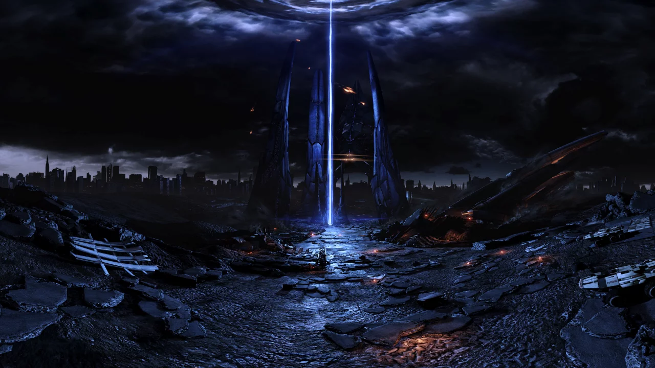 harbinger, fan, mass effect, reaper, pano, art, space ship