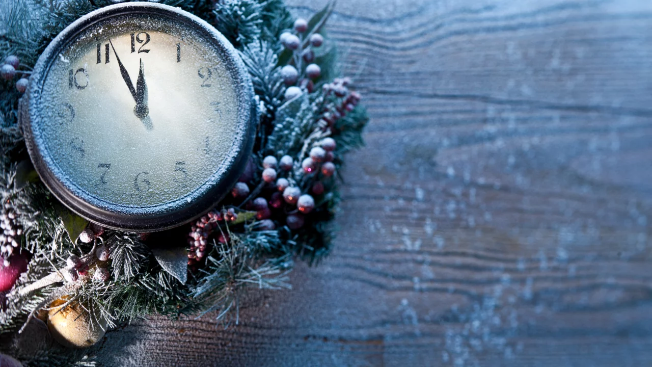 новый год, рождество, clock, new year, frozen