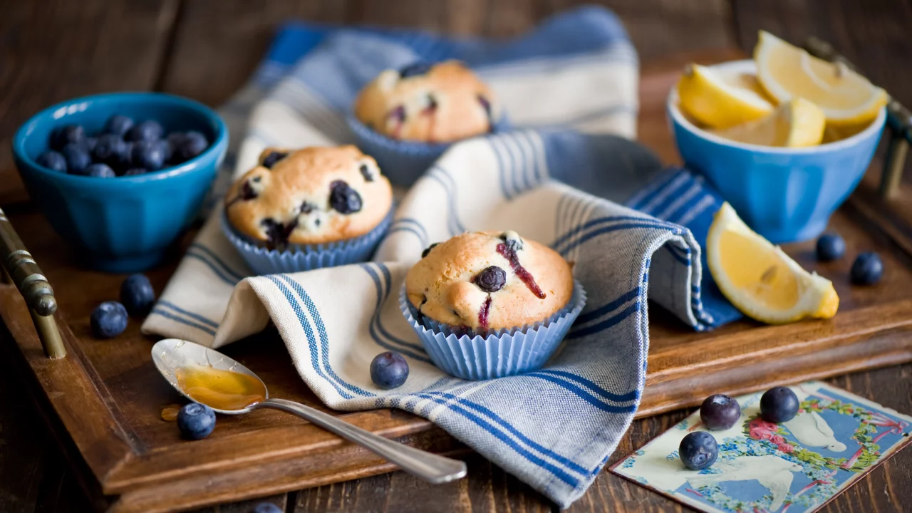 фрукты, muffins, завтрак, food, breakfast, sweet, fruit, lemon, cranberries