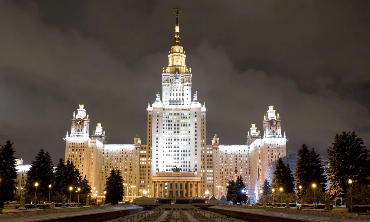 МГУ, Москва, зима