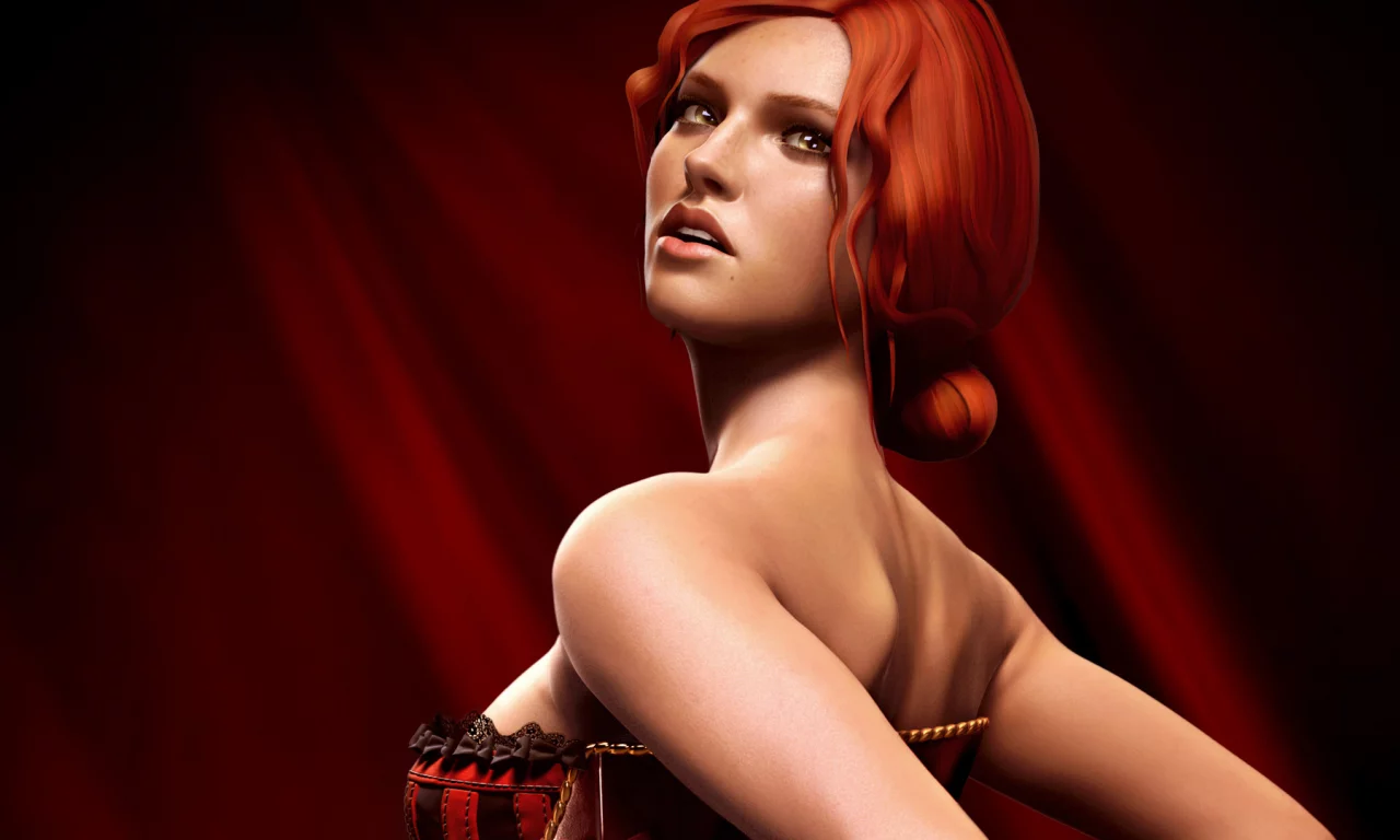 Triss Merigold, трисс меригольд, ведьмак, witcher, playboy, красный, red
