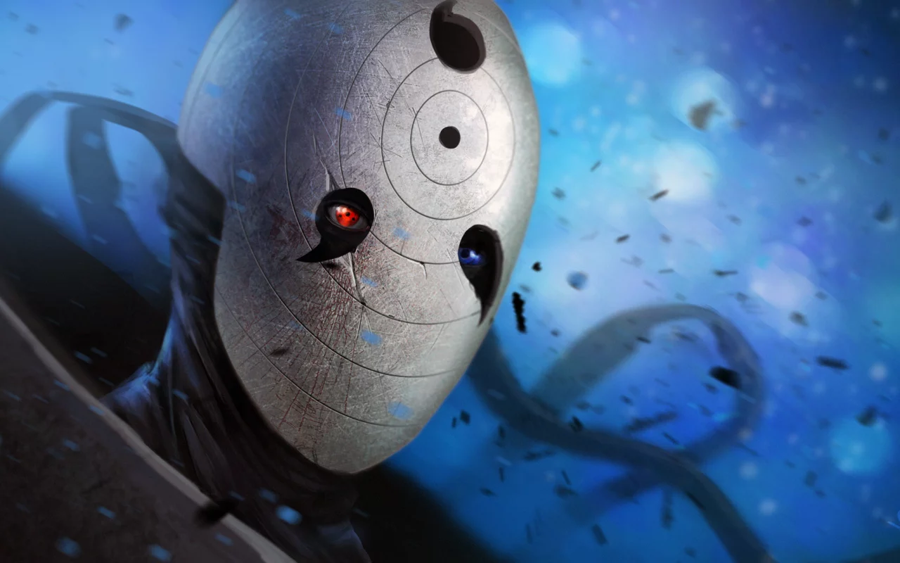 глаза, art, взгляд, ветер, uchiha obito, маска, парень, dantecyberman