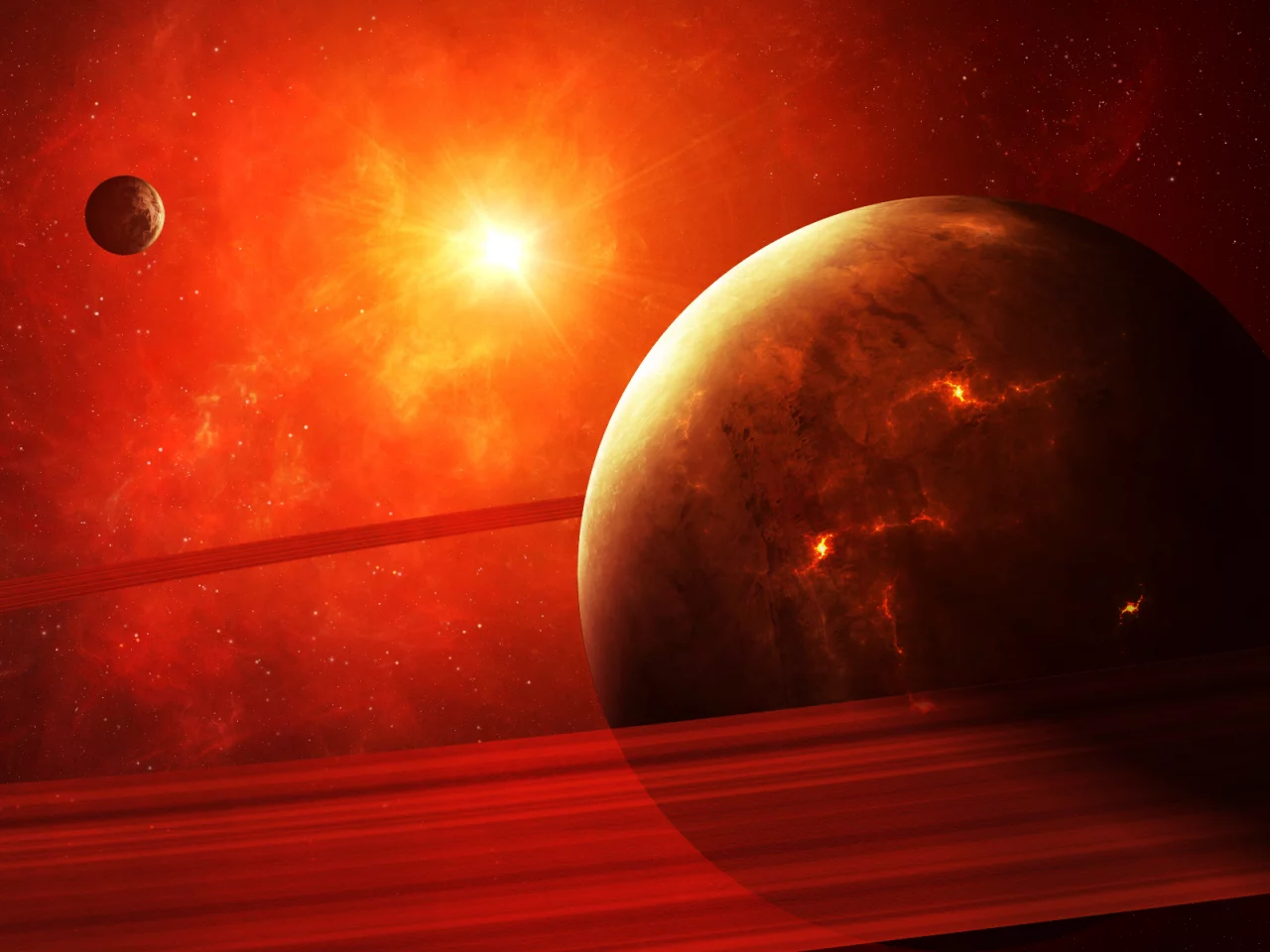 apocalypse, planet, red, light, sci fi