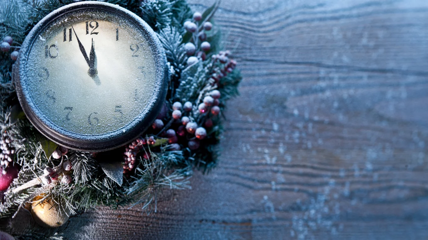 новый год, рождество, clock, new year, frozen