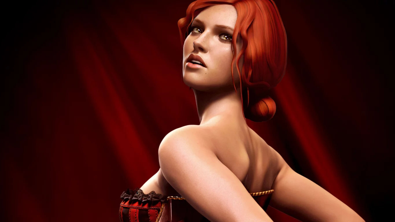 Triss Merigold, трисс меригольд, ведьмак, witcher, playboy, красный, red