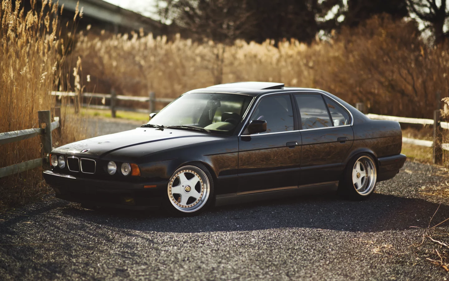 бмв, black, 525, bmw, черная, e34, 5 серия, tuning