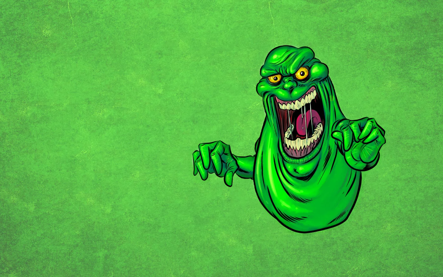 зеленый, слизистый, язык, монстр, слюни, monster