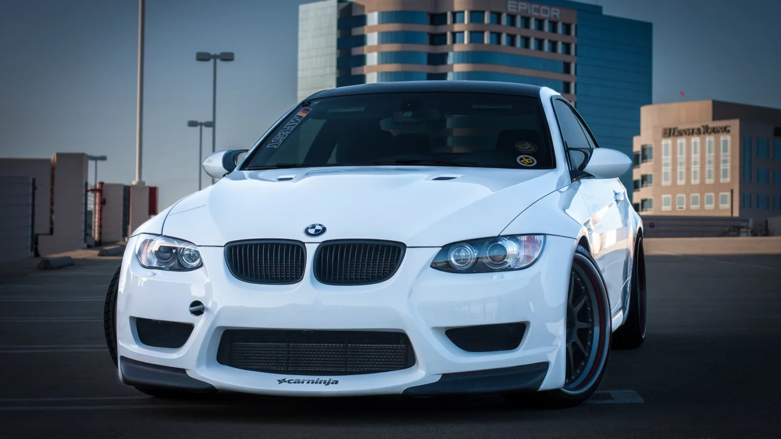 bmw, крыша, epicor, парковка, бмв, m3, e92, building, белый, parking, white