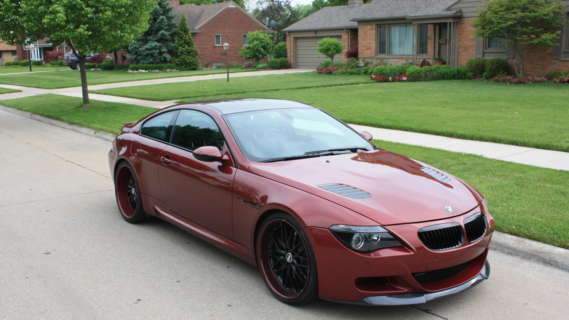 BMW, m6, красный