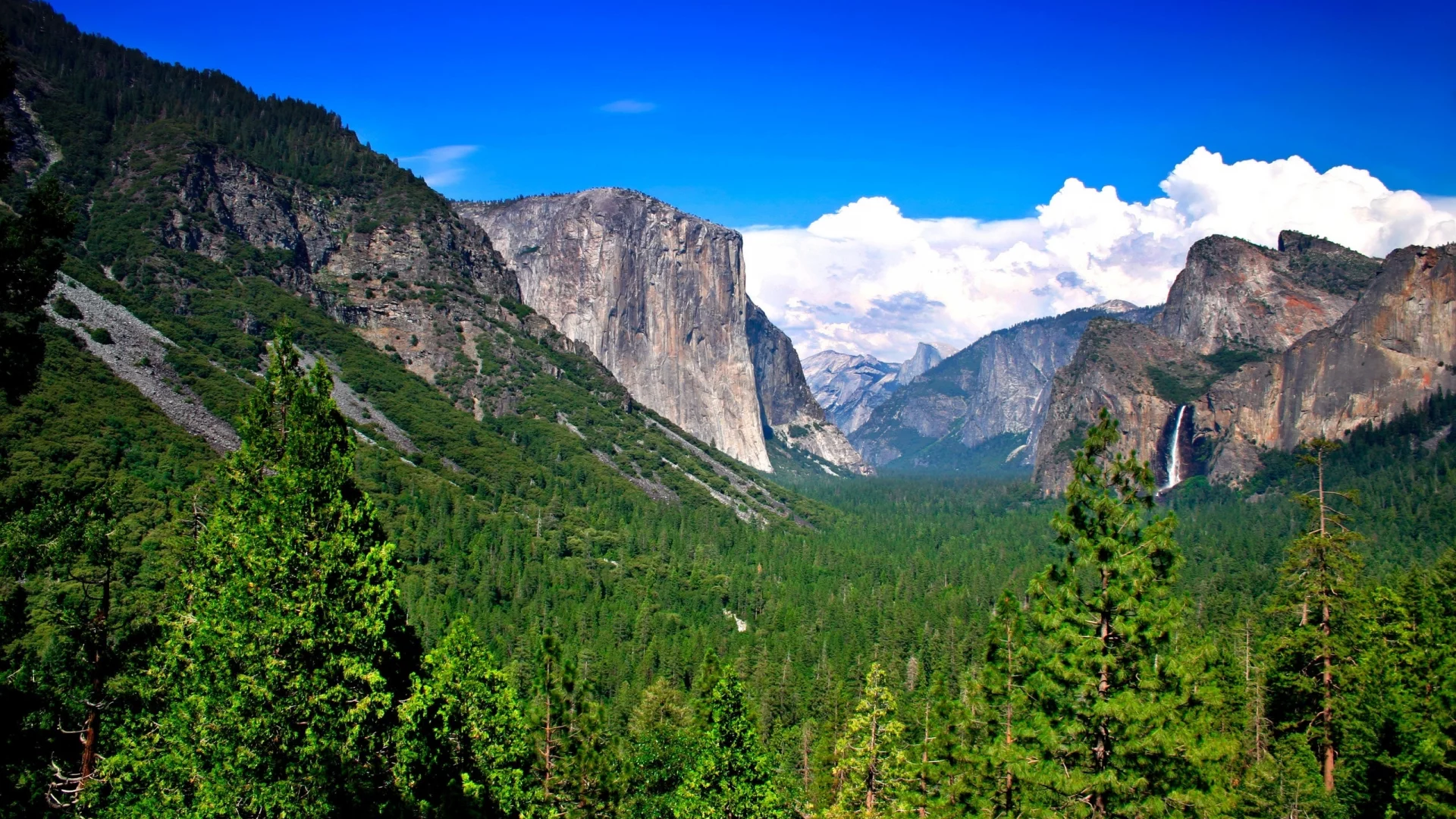 природа, windows-8, водопад, yosemite np, горы, лес, mountains